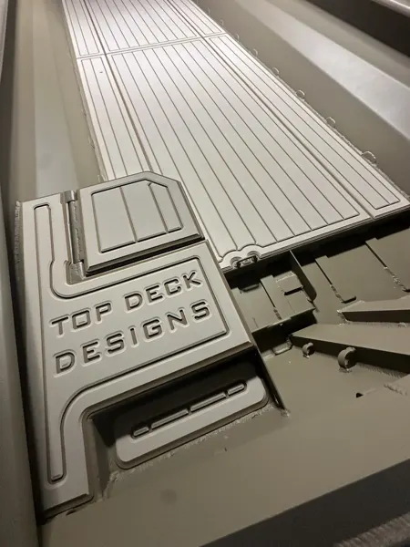 Top Deck Designs custom flooring detail photo.