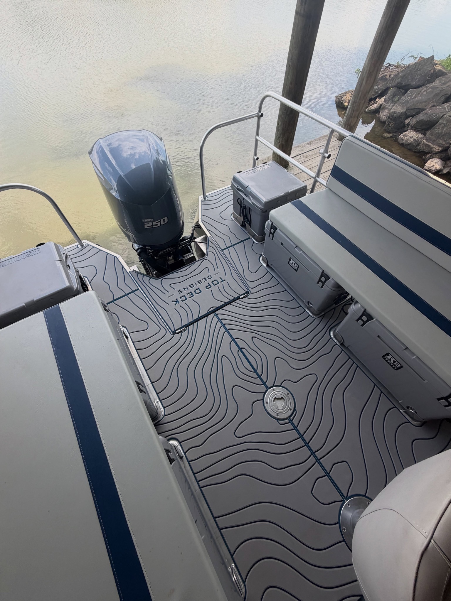 Top Deck Designs custom flooring on the water